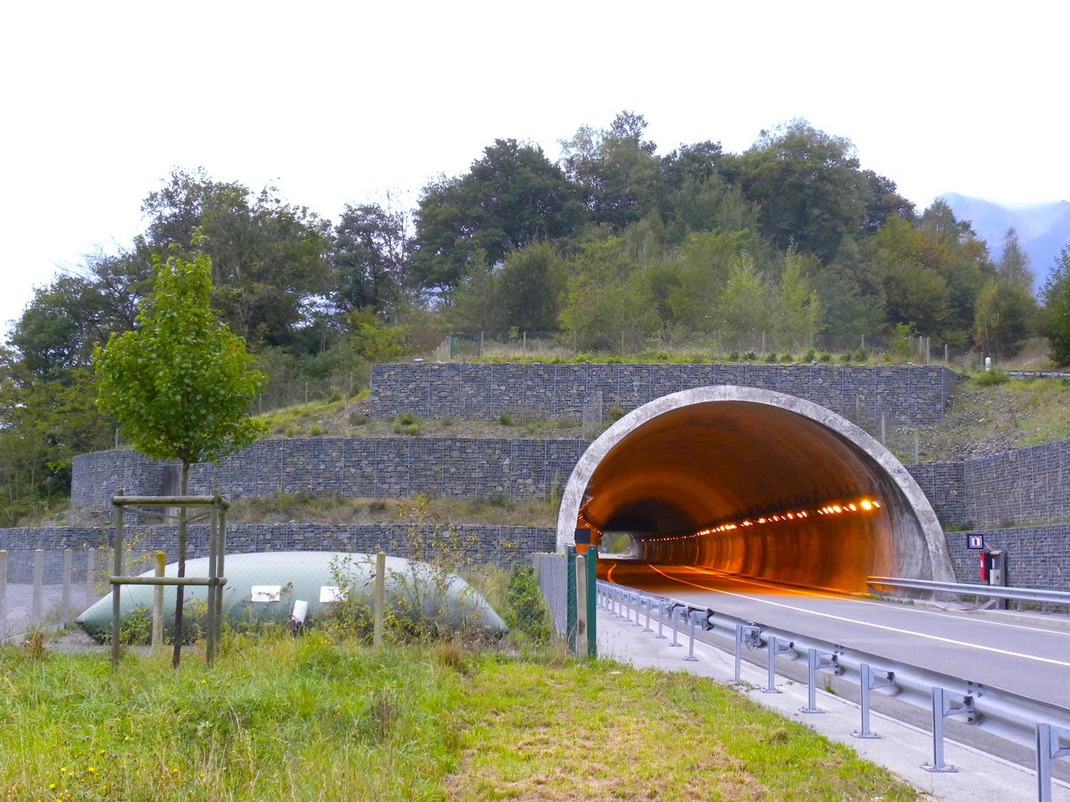 Citerne souple défense incendie 120m3 entrée tunnel 2015